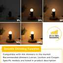G40 Led Low Wattage Bulb 3W Equivalent 25 Watt Light Bulbs, Standard E26 Small Power, Frosted, Warm White 2700K, Dimmable for Bathroom Bedside Accent Lamps Appliance Bulb Refrigerator Pack of 4
