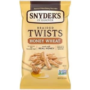 Snyder's of Hanover Pretzels, Braided Pretzel Twists Honey Wheat, 12 Oz Best by: Sept 13,2025