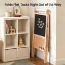 Tiny Land Foldable Wooden Art Easel for Kids, with Chalkboard & Whiteboard, 43.9 inches