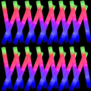 Taotuo Glow Stick Bulk 108PCS Led Foam Glow Sticks,Glow in The Dark Party Supplies with 3 Flashing Modes,Light up Foam Sticks for Wedding,Halloween, Christmas, Concerts, Birthday