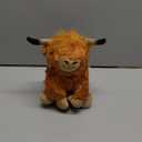 10.5 inches Highland Cows Stuffed Animals, Cute Fluffy Cow Plush Figure Toys Realistic Highland Cattle Plush Decor for Kids Baby Girls Boys