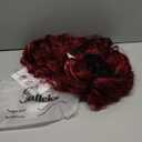 Sallcks Womens Deep Red Long Curly Wavy Wig Burgundy Natural Looking Cosplay Costume Halloween Synthetic Wig