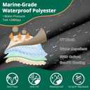 600D Kayak Covers for Outdoor Storage,Kayak Cover 14 ft Canoe Covers Paddle Board Cover Fit 13-16ft,Protects Against Water,UV,Dust for Outdoor/Indoor Storage Grey