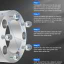 ECCPP 4PCS 2 inch 5x5.5 to 5x5.5 Wheel Spacers 5x139.7mm 108mm fits for Ram 1500 Van for F100 for ford F150 for ford E150 Econoline for ford Bronco Vitara with 1/2" Studs
