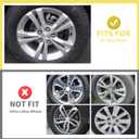 TangMiGe 4-Pack Wheel Skins Compatible with Chevrolet Equinox Alloy Wheel 2010 2011 2012 2013 2014 2015, 17 inch, 10-15 Chevy Equinox Wheel Rim Cover (Bright Black Color)
