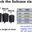 Clear PVC Luggage Cover Protectors - Transparent Waterproof Suitcase Sleeve for 20"+24"+28" Wheeled Suitcases (3PCS)