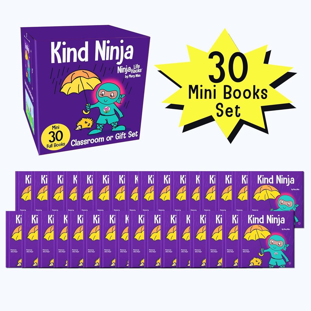 Kind Ninja Mini Books Classroom or Party Gift Set (30 Mini Books) (Paperback)