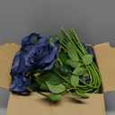 60 PCS Fake Navy Blue Roses Artificial Flowers Bulk Realistic Silk Faux Rose with Stems for Wedding Decoration Anniversary Bridal Bouquet DIY Floral Arrangement Romantic Home Decor Gifts