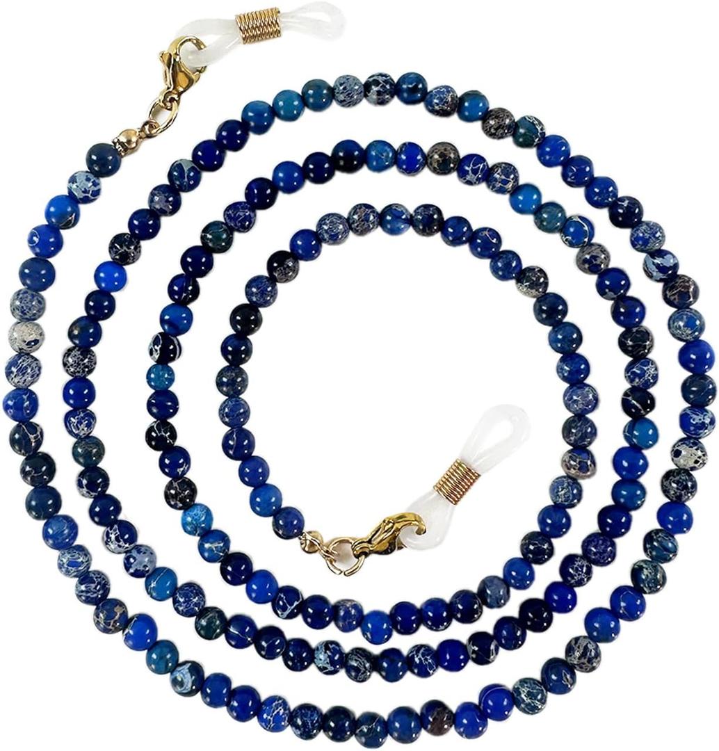 Decker Fashion Beaded Eyeglass chain Natural Stone glasses retainer Reading glass Lanyard