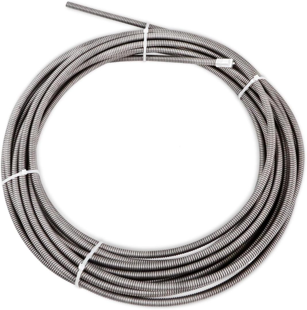 1/2-Inch x 75-Feet Integral Wound Solid Drain Cleaning Cable Replace 87597