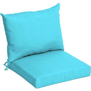 Arden Outdoor Dining Chair Cushion, 21 x 21, Rain-Proof, Fade Resistant 21 x 21, Pool Blue Leala