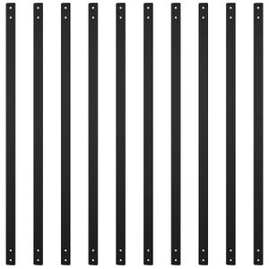 26 Pack Deck Balusters, 32.25"X1" Stair Railing, Heavy Duty Cast Iron Deck Railing, Flat Straight Baluster with Screws, Indoor/Outdoor Stair Railing Compatible Wood & Composite for Porch
