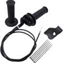 ELIFEPARTS 7/8" Throttle Accelerator Handle Grips: Compatible with 50cc, 80cc, 90cc, 110cc 125cc 140cc 150cc 200cc Dirt Bike, Mini Bike Throttle Assembly Throttle Cable and Motorcycle Throttle Assist