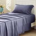 Bedsure Cooling Sheets Twin, Rayon Derived from Bamboo, PureWoven, Breathable & Soft, Deep Pocket Up to 16 Inches, Hotel Luxury Silky Bedding for Hot Sleepers, Dark Grey