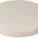 Detachable Cushion, Round Memory Foam Chair Pad, Non-Slip Design Soft Breathable Comfortable Seat Cushion, Suitable for Living Room, Dining Room,Office,With zipper, Washable -14x14inch- Straw Yellow
