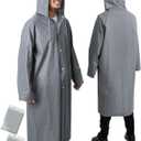 ANYOO Rain Ponchos for Adults Lightweight Reusable Raincoats for Men Women Emergency Rain Jacket with Hood 2 Pack
