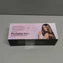 Cordless Hair Straightener Brush - Portable Hair Straightening Brush for Travel - 300M Negative Ions for Frizz-Free Shine, Touch Up On-The-Go, Fast Heating, Gift for Women, 10,000mAh, Powder Pink