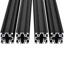 4 Pcs V Slot 4040 Aluminum Extrusion Profile 23.6'' European Standard Anodized Linear Rail for 3D Printer Parts and CNC DIY 600mm Black(23.6inch)