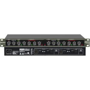 Audio Compressor, Professional Dual-Channel Black Dynamic Processor with Noise Gate & Sidechain Insert for Studio, Live & Streaming – 1U Rackmount, XLR/TRS Inputs