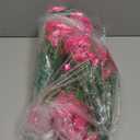 RECUTMS 12 Bundles Artificial Fake Flowers UV Protected Outdoor Bulk Artificial Flowers for Outdoors Fake Plastic Flowers Bulk Indoor Outdoor Greenery Used for Party Home Garden Decoration (Pink)