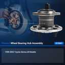 Autoround 512041 Rear Wheel Hub and Bearing Assembly Fit for Toyota Sienna 1998-2003 5 Lugs w/ABS