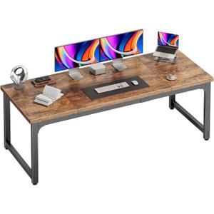 PRAISUN 63 x 24 Inch Computer Desk, 0.95'' Thicker, Duty, Rustic Brown