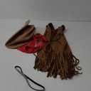 FunMular Western Outfit for Women Cowgirl Outfit Costume Accessories Cowboy Hat Fringe Vest Earring Bandana for Halloween (X-Large, Khaki)