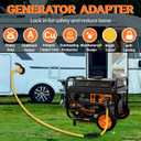 NEMA 14-50P to L14-30R Generator Adapter with 2FT Extension Cord, 50 Amp 4-Plug Male Plug to 30 Amp 4-Plug Female Plug for for RV campgrounds, Household Appliances(Yellow)