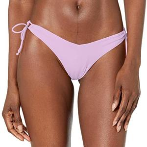 EIDON Women's Standard Leah High Cut V-Front Tie Side Cheeky Bikini Bottom Swimsuit, XL