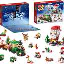 Advent Calendar 2025 Christmas Train Building Blocks Set, Christmas Countdown Calendar Surprise Box Kit, 14-in-1 christmas-Themed Building Kit, Holiday Decor, Gift for Teens & Adults, 578PCS