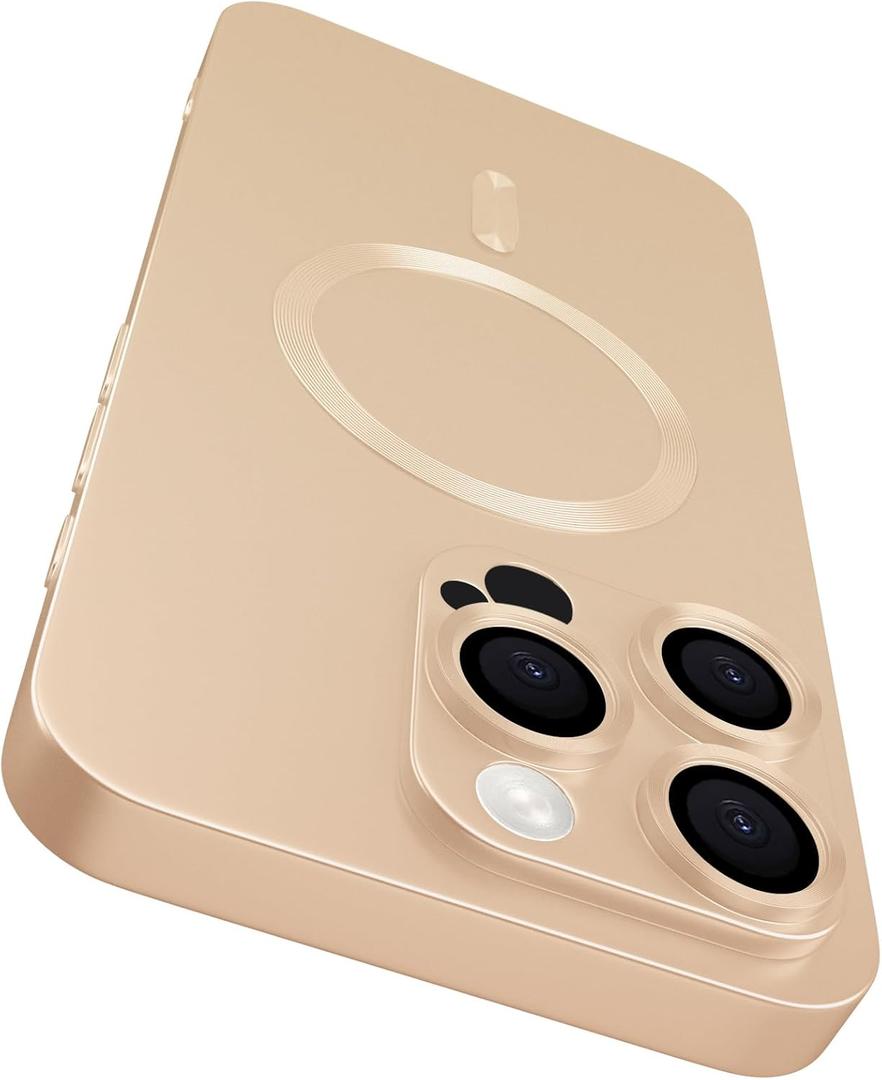Magnetic Case for iPhone 16 Pro, Luxury Ultra Soft Matte Metallic Lustre, Light Slim and Shockproof, with Lens Edge Raised Protection Design for iPhone 16 Pro 6.3 inch, Champagne Gold Magnetic Case for iPhone 16 Pro, Luxury Ultra Soft Matte Metallic Lustre, Light Slim and Shockproof, with Lens Edge Raised Protection Design for iPhone 16 Pro 6.3 inch, Champagne Gold