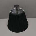 Aspen Creative 33053, Hardback Empire Transitional Spider Lamp Shade, Mushroom Pleated Dark Green, 7" Top x 13" Bottom x 10" Slant