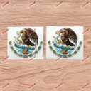 6 x Mexican Eagle Coat of arms Mexico Vinyl Decal Sticker - 2 Pack Reflective, 3 Inches - for Car Boat Laptop Phone