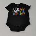 Baby Half Birthday Short Sleeve Outfit Boy Funny Bowtie It's My 1/2 Birthday Baby Boys Romper Happy Birthday Party, Black 