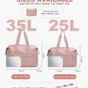 Pritent Travel Duffle Bag, Waterproof Weekender Overnight Hospital Bags for Women Men with Toiletry Bag Lightweight Carry on Personal Item Duffle Gym Bag for Travel, Airplanes, Sports, Pink (Large)