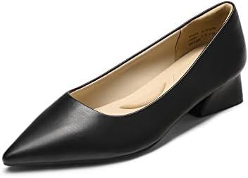 DREAM PAIRS Women's Chunky Heels Closed Toe Low Block Work Shoes Pointed Toe Dress Comfortable Wedding Pumps, Size 10