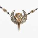 5 x Merroyal Gothic Bird Skull Crescent Moon Head Chain Boho Celtic Knot Headband Halloween Hair AcessoriesBronze