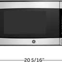 GE Countertop Microwave Oven, Compact 1.1 Cubic Ft., 950-watt Capacity, 6 Auto Cooking Settings, Child-Lock Technology, Kitchen Essentials for The Countertop, Dorm Room or Apartment, Stainless Steel