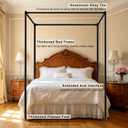 Full Size Canopy Bed Frame, Thickened Metal Poles with Four Durable Corner Brackets, Compatible with Metal/Wood, 78"W x 53"L