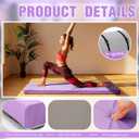 Lyrow 3 Inch Thick Yoga Mat, 72 x 24 Inch Cushioned Foam Floor Mat with Carry Strap, Non Slip PU Leather Workout Pad for Pilates, Stretching, Restorative Yoga and Home Gym