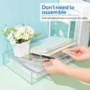 Harloon 4 Tier Paper Organizer Letter Tray Acrylic Desk File Organizer