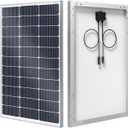 Renogy Solar Panel 100 Watt 12 Volt, High-Efficiency Monocrystalline PV Module Power Charger for RV Marine Rooftop Farm Battery and Other Off-Grid Applications, RNG-100D-SS, Single 100W