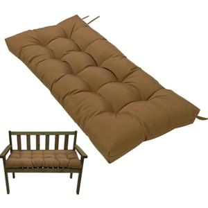 Waterproof Indoor/Outdoor Bench Cushion, Swing Cushion, Thicken Patio Bench Rocking Seat Pad for Lounger Garden Patio Lounger Bench,Wicker Loveseat Settee (Coffee)