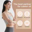 2 x 50PCS Castor Oil Patches, Organic Castor Oil Pack Wrap, Beige Disposable Self-Adhesive Pads for Belly Button, Leak-Proof Design for Women & Men, Portable & Easy to Use, No Wash (Oil Not Included)