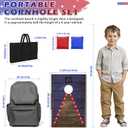 Electronic Cornhole Board Set 4x2ft 3x2ft 2x1ft, Automatic Scoring Corn Hole Games for Adults & Kids, Wooden Portable Cornhole Set with 8 Bean Bags & Carrying Bag for Outdoor, Tailgate, Party