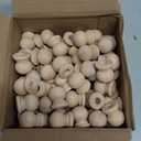 Pinkunn 100 Pcs Wood Finials Dowel Rods Caps 3/4 Inch Tall with 1/4 Inch Hole Unfinished Wood Drawer Knobs Pulls Handles Small Classic Ball Wooden Rods Caps for Crafts, DIY, Cabinet, Furniture, Drawer