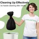 3 x misaya 4 Packs Disposable Table Cloth, 84" Round Waterproof Tablecloth, Leakproof & Sturdy Decorative Table Covers for Picnic and Outdoor, Black