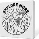 Hiking Signs Decor, Hiking Decor for Home Room Bedroom Desk, Mountain Climber Hiker Camper Adventure Explore Gifts for Women Men Nature Hiking Outdoor Lovers, Explore More