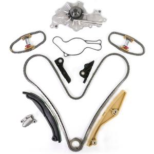 Engine Timing Chain Kit Water Pump Fit for Ford Flex Taurus Edge/Explorer/Police 2011-2019 3.5L 3.7L for MKS MKX MKZ 2001-2006 3.7L Replace AT4Z-6268-A