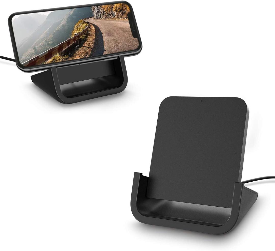 Wireless Charger YUWISS Wireless Charging Stand Cordless Charger 10/7.5/5W Compatible with iPhone 14 13 12/12 /11Pro Max/XR/XS Max/XS/X/8/8Plus Galaxy S22/S21/S9/S9+/S8/S8+ Note (Black)
